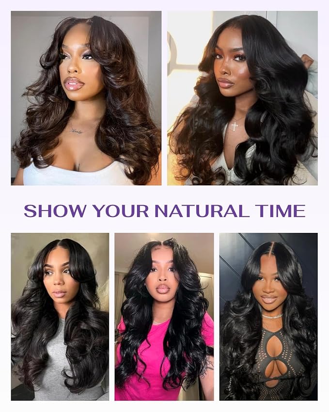 13x6 SKINLIKE Real HD Lace Frontal Wig, 180% Density Ultra-fitted 0.10mm Thin Invisible HD Lace Wig Pre-plucked Hairline Bleached Knots Virgin Human Hair Wigs Body Wave 28 Inch