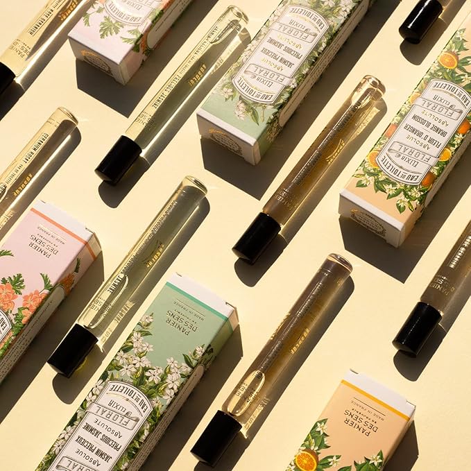 Panier des Sens - Jasmine Roll-on Eau de Toilette 0.3 Floz β Floral & Intense Fragrance - Mini Perfume for Women - Parfum Crafted in Grasse, France - Daily Use - Light Travel Perfume