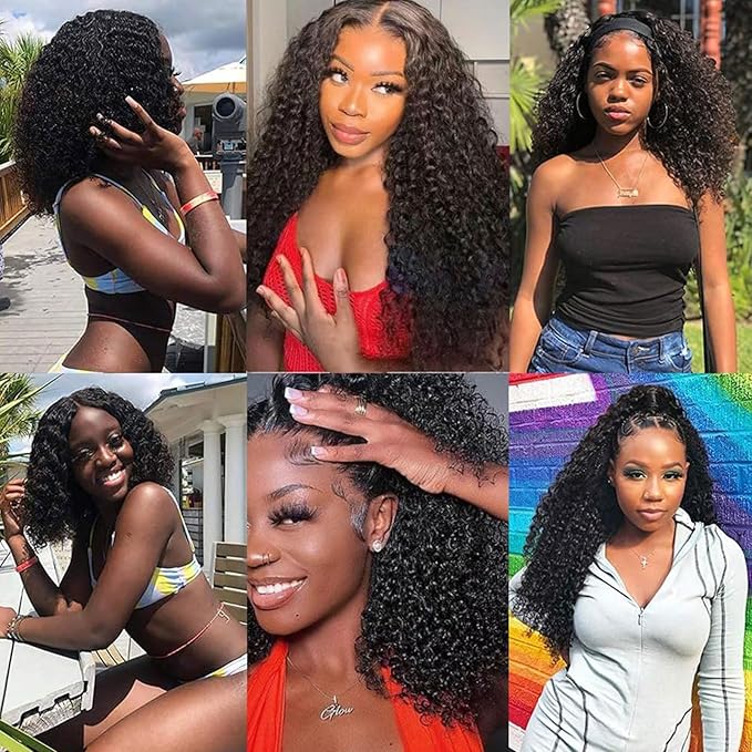 Curly Clip In Hair Extensions Human Hair 12 Inch 3C 4A 110g 8pcs Kinky Curly Clip Ins Full Head for Women Brazilian Remy Human Hair Extensions Natural Color with 20 Clips
