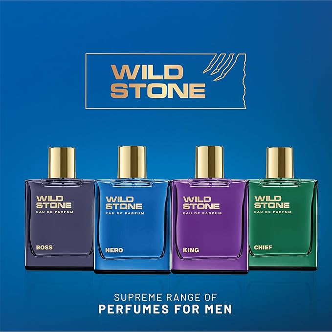 Wild Stone Hero Perfume for Men| Luxury Eau De Parfum | Long-Lasting Fragrance | Premium Perfume for Men | Infused with Aromatic & Marine Notes 100 ml 3.4 Fl oz | Vegan | Clean Ingredients