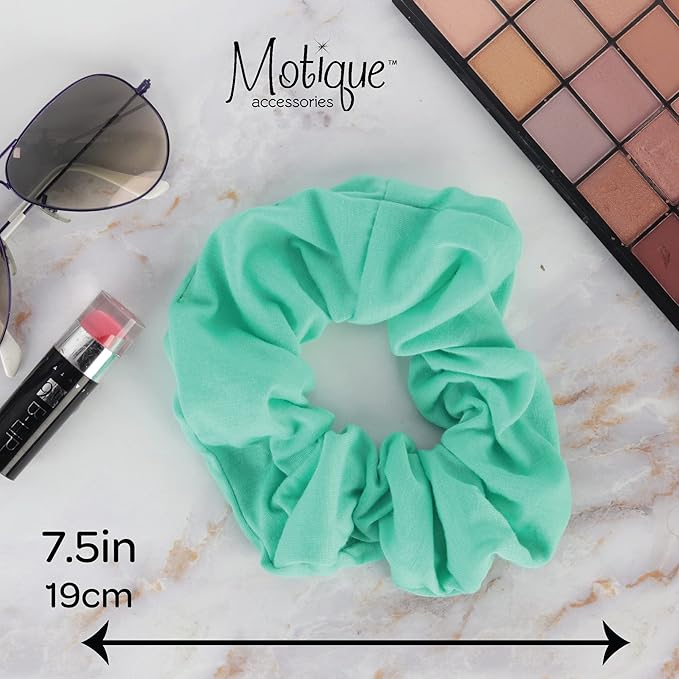 Jumbo Cotton Scrunchie Hair Tie - Mint