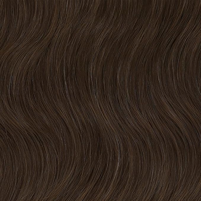 HOTBANANA Seamless Clip in Hair Extensions 18 inch 130g 7pcs Chocolate Brown Clip in Remy Human Hair Extensions Straight Hair Invisible PU Skin Weft
