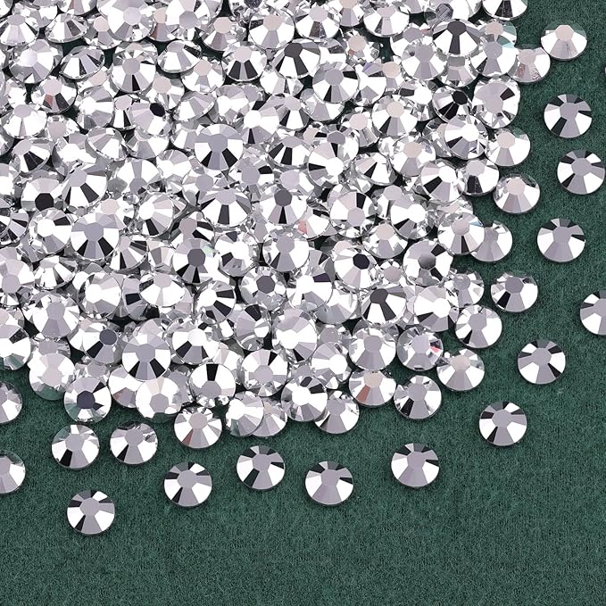 Resin Rhinestones for Crafting with B7000 Jewelry Glue, 2 Boxes Sliver Flatback Crystals with 3Pcs 10ml Glue for Bedazzling Crafts DIY Nail Art Makeup,Non Hotfix Gems for Clothing Shoes