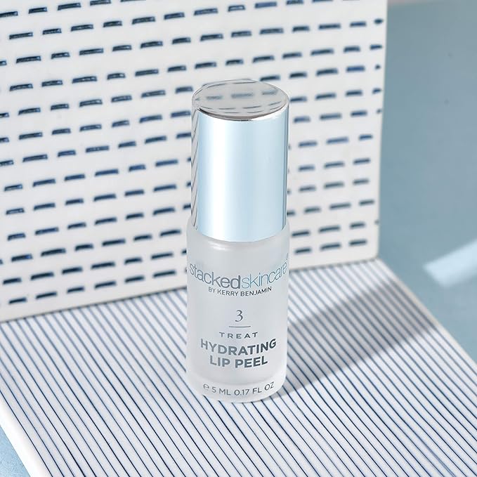 Hydrating Lip Peel - No Rinse Lip Exfoliator & Moisturizer for Dry, Cracked Lips - Vegan Lip Treatment with AHA & Glycolic Acid - Lip Serum & Primer for Smoother, Softer Lips, 0.17 fl oz