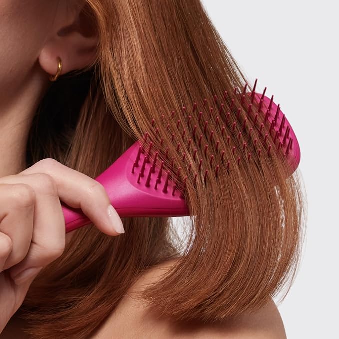 Tangle Teezer Ultimate Detangler Hairbrush, Eliminates Knots & Reduces Breakage, Mini Hair Brush for Travel, Small Hands & All Hair Types, Electric Raspberry