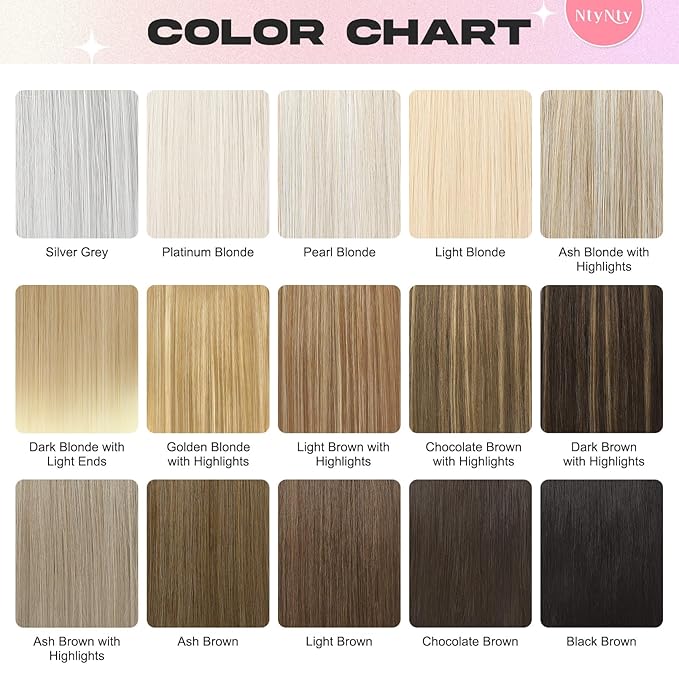 Hair Extensions, 14" Short Clip in Hair Extensions 4PCS Straight Natural Soft Synthetic Hairpiece for Women - Light Blonde