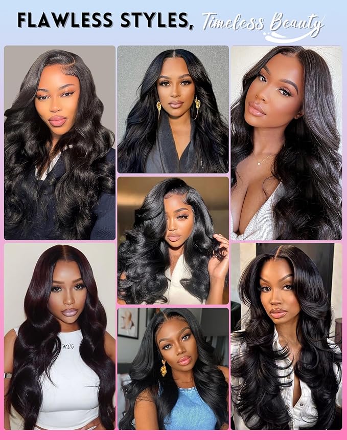 5x5 HD Lace Closure Skinlike Transparent Frontal 100% Real HD Lace Body Wave Human Hair 16Inch 0.095mm Ultra-Thin Invisible Swiss Lace Closure Only Bleached Small Single Knots Raw Human Hair