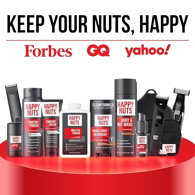 Happy Nuts Whole Body Deodorant for Men - Full Body Odor Control - Ideal for Perfect for Pits, Groin, and More - All Day Confidence - Powerful & Effective Men's Deodorant (Big Wood)
