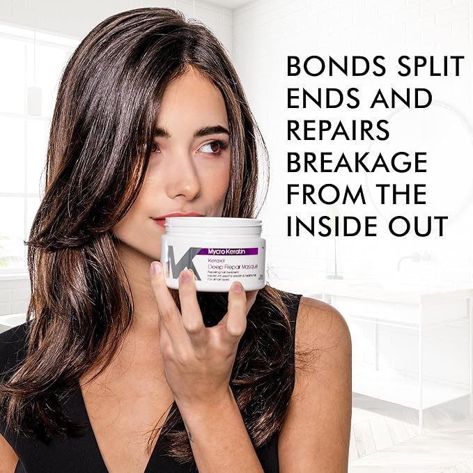 MK MYCRO KERATIN Keratin Keraxir Bonding Repair Hair Treatment - Deep Conditioner, Hair Mask for Damaged Hair, 8.45 Fl Oz
