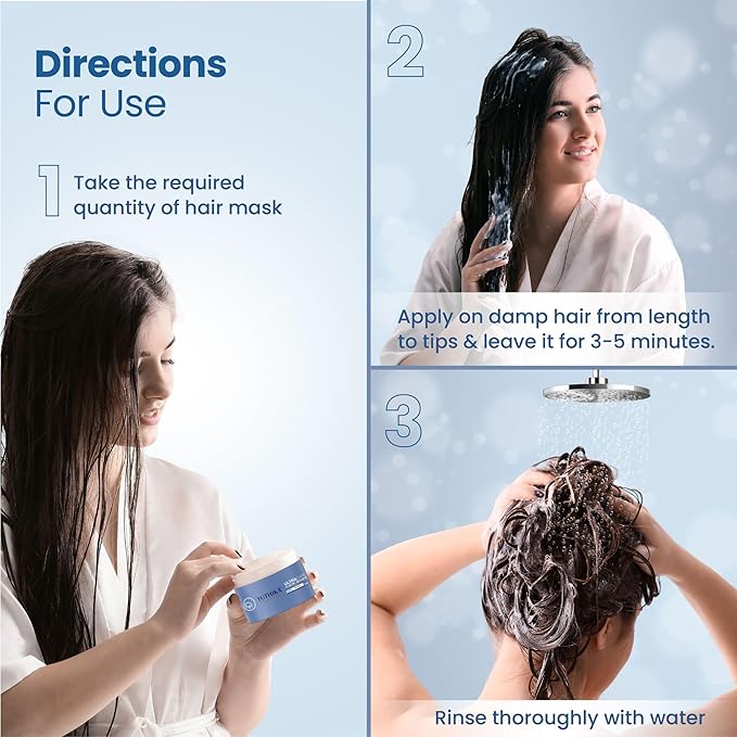 Yuthika Professional UltraCare Hair Mask for Damaged Curly & Frizzy Tangled Hair Advanced Repair Formula Support Hair Growth (500 ML / 16.90 Fluid Ounce)