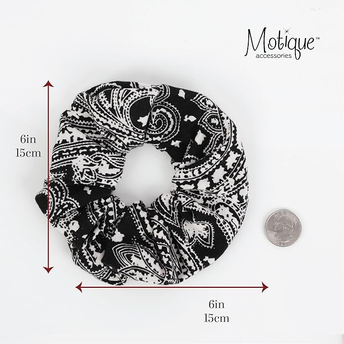 Soft Paisley Scrunchy - Black