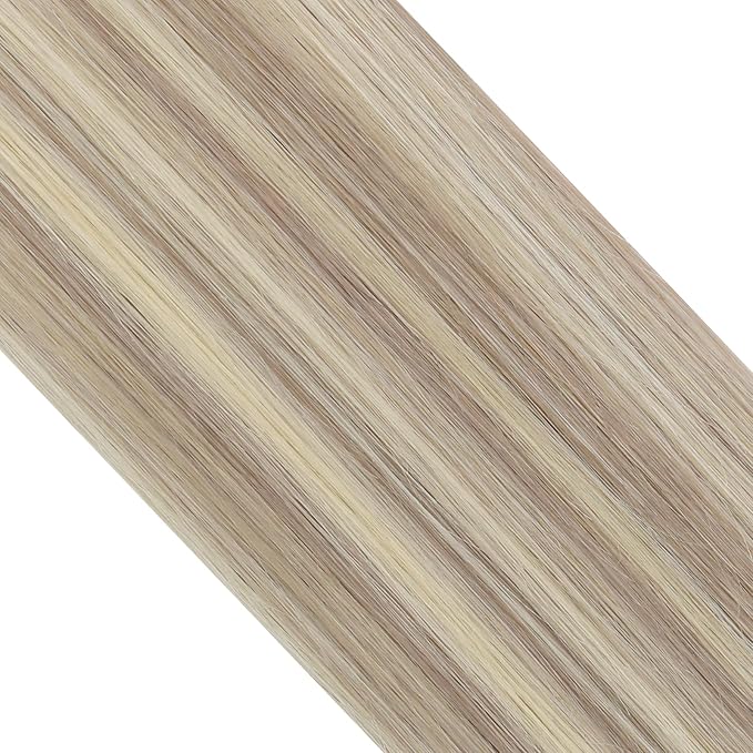 Full Shine Keratin Tip Hair Extensions Human Hair 24 Inch 50 Grams Ash Blonde and Bleach Blonde Ktip Human Hair Extensions Straight Extensions Soft Natural Hair for Women