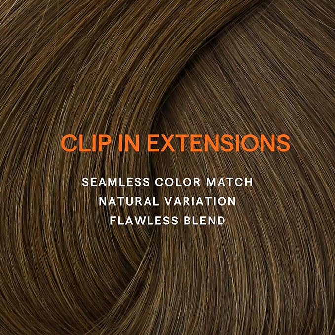 Full Shine Clip in Hair Extensions 18 Inch Brown Extensions for Women Real Hair Triple Weft Light Brown Invisible Clip in Extensions for Women Remy Hair 7 Pcs 120 G