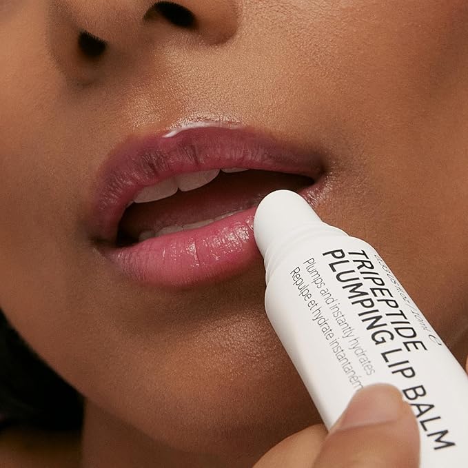 The INKEY List Tripeptide Plumping Lip Balm 10ml, Clinically Proven Plumping Tinted Lip Care, Hydrates Dry Cracked Lips, Vegan & Cruelty Free, Pink Tint