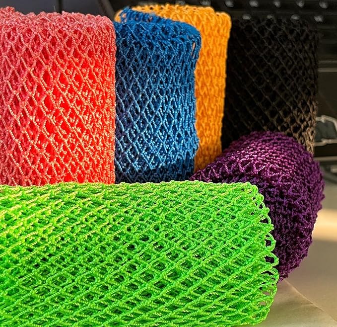 African Net Sponge Authentic, African Exfoliating Sponge Real African Net Black Owned, African Bath Sponge Back Scrubber, Body Exfoliator Shower Bath Accessories (Mint Green)