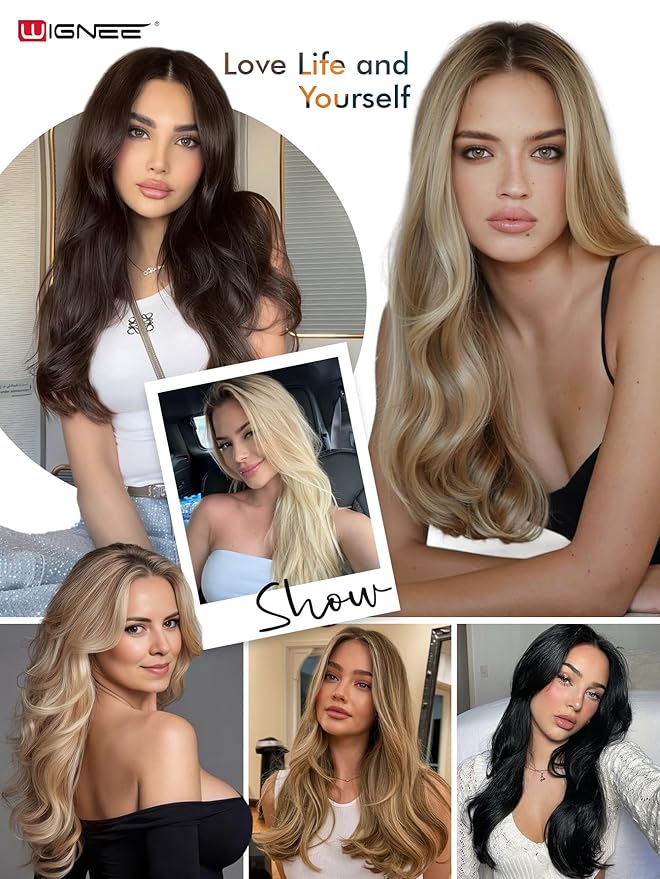 WIGNEE OVO Double Hand-Tied Balayage Hair Extensions – 20 Inch, 100g, 5PCS, Highlight Honey Blonde Remy Human Hair, Genius Invisible Sew-In Weft, Glueless, Seamless Soft Silky Hair Extensions (T4/27)