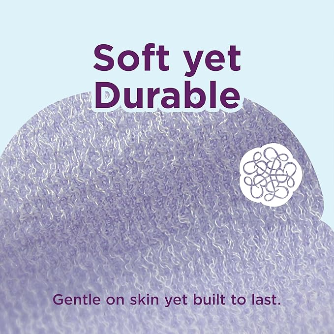 Love Being Scrubbed Exfoliating Flexi Cloths, Stretchy Exfoliating Washcloths for Bath & Shower, Back Scrubber for Smooth Skin, Body Scrubber for Men & Women (2 Count, Assorted Colors)