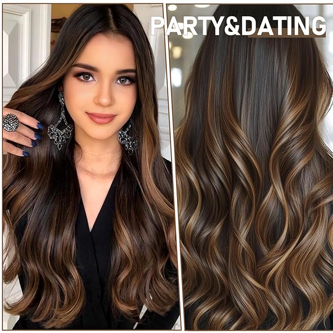 DNE Tape in Hair Extensions Real Human Hair 20 inches 20Pcs/50g/Pack Seamless Dark Brown to Chestnut Brown#T2-P2/6 Straight Invisible Double Sided Tape in Hair Extensions for Women/Girls