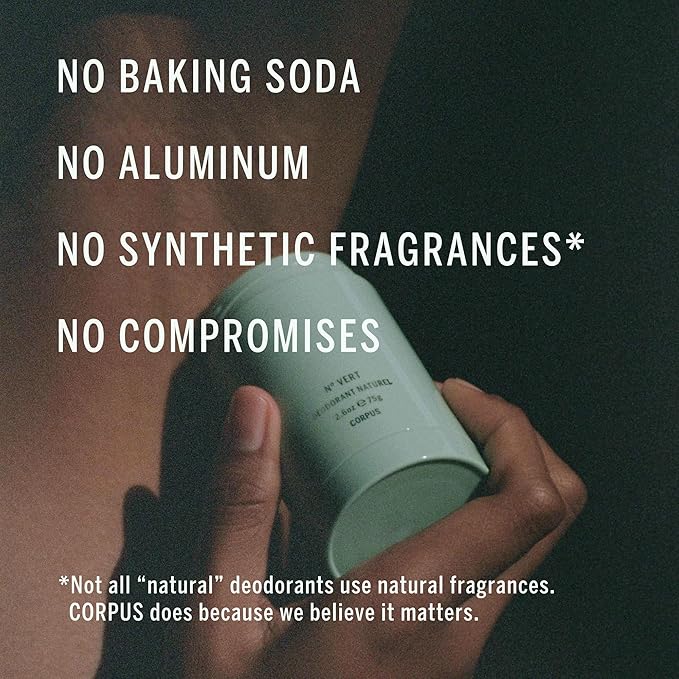 CORPUS - Natural Deodorant Stick For Sensitive Skin | Aluminium + Baking Soda Free | Unisex, Non-Toxic, Made In The USA (Nº Green)