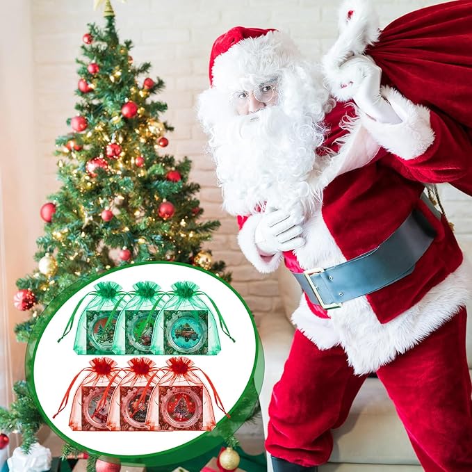 24 Set Canned Christmas Lip Balms Set Round Honey Christmas Moisturizing Moisturizer Lip Care Balm Party Favors with Bag Card for Xmas Holiday Stocking Stuffers Employee Appreciation Gifts