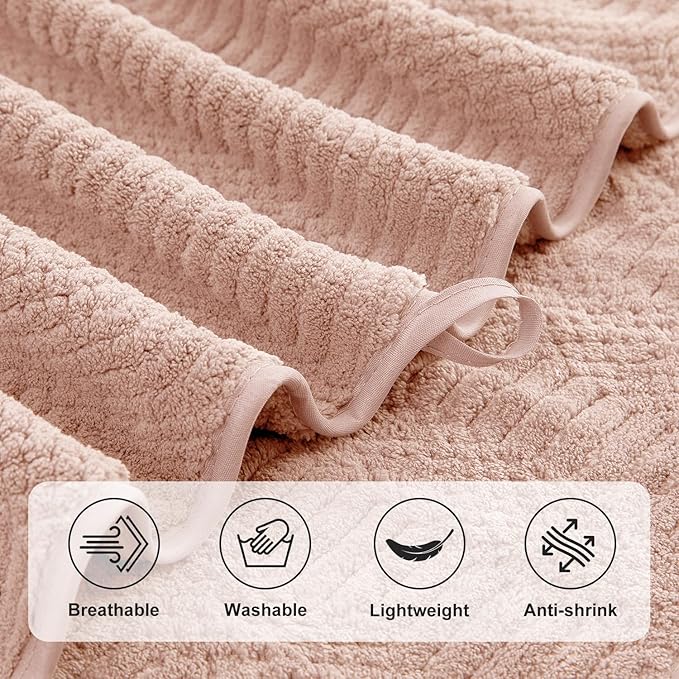 8 Piece Bath Towel Set-2 Oversized Bath Sheets(35"x70"),2 Hand Towels,4 Washcloths-Extra Large Microfiber Towel Sets,Less Lint Highly Absorbent & Quick Dry Bath Towels for Bathroom Gym Pool,Orange
