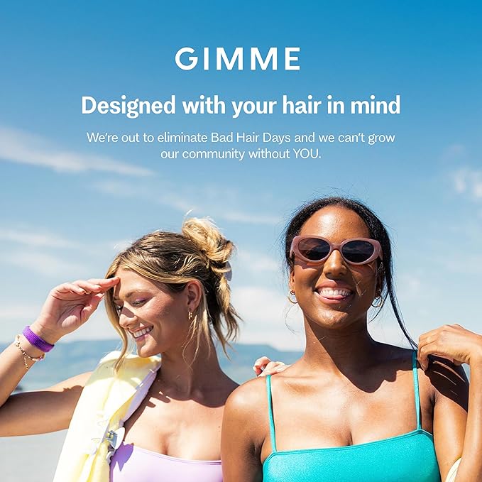 Gimme Beauty Medium Hold Hair Bands - Seamless Nylon & Spandex Ties for All Hair Types - Damage-Free, Comfort Fit Ponytail Holders - No-Crease Elastic Bands for Daily Use - 12 Pack, Blonde
