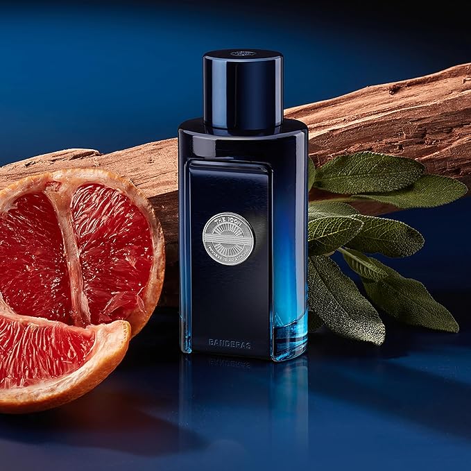 Banderas The Icon Eau De Toilette For Men - Long Lasting - Virile, Elegant, Trendy And Sexy Scent - Wood, Amber, And Sandalwood Notes - Ideal For Special Events - 3.4 Fl Oz