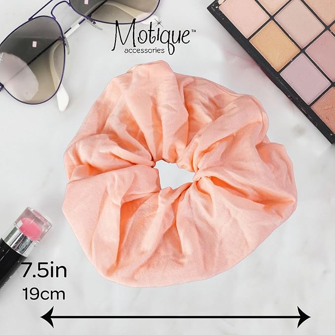 Jumbo Cotton Scrunchie Hair Tie (Light Orange)