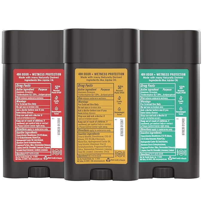 Every Man Jack Men’s Antiperspirant Deodorant Variety Pack – New & Improved Formula – Outdoor Inspired Scents - 48-Hour Odor & Sweat Defense– 2.6 oz (3 Pack)