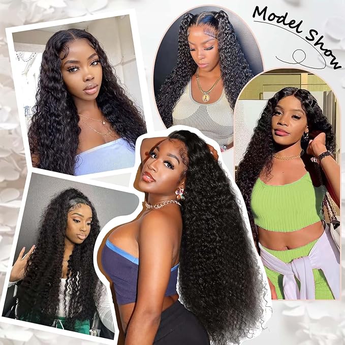 Brazilian Human Hair Deep Wave 12A Grade 100% Unprocessed Virgin Remy Deep Curly Wave Extensions Human Hair Bundles 16 18 20 lnch Double Weft Deep Curly Weave 3 Pcs Natural Black