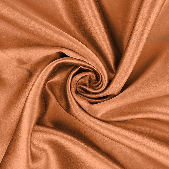 Mulberry Park Silks 100% Pure Silk - 19 Momme Skinny Scrunched Headband, 1 Pack - Prevents Frizz, Reduces Breakage, Gentle On All Hair Types, Hair Accessories - Skinny Scrunched Headband - Copper