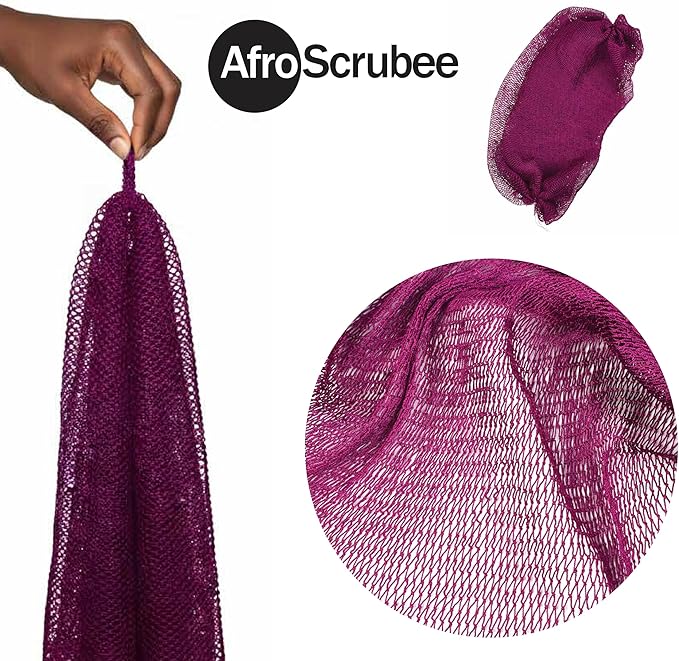 Authentic African Net Sponge Exfoliating Bath Sponge (Purple)