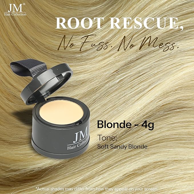 Root Cover Up – Light Blonde Temporary Hair Color Powder for Gray Root Concealing & Touch-Up – Water-Resistant, Easy-Blend Compact for All Hair Types