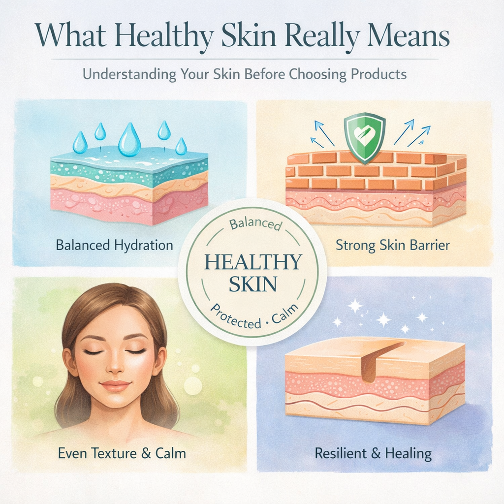 Understanding what healthy skin really means before choosing skincare products