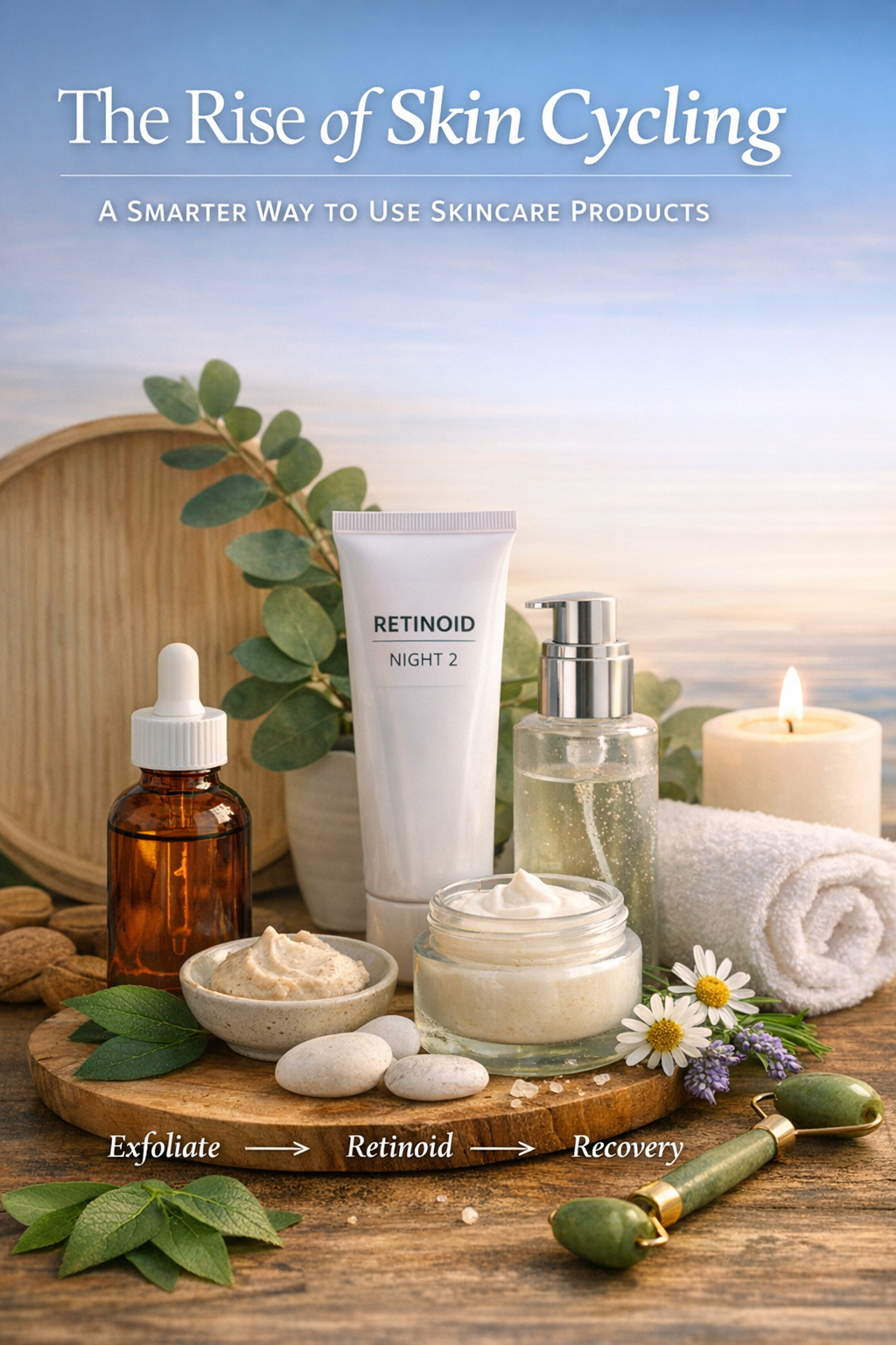 Skin cycling skincare method for smarter product rotation and better results