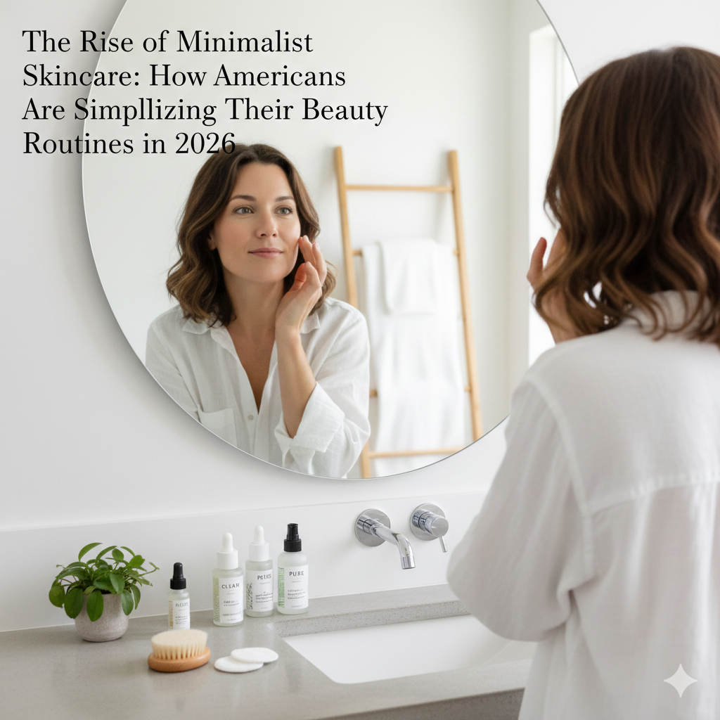 Minimalist skincare routine with simple and effective products in 2026