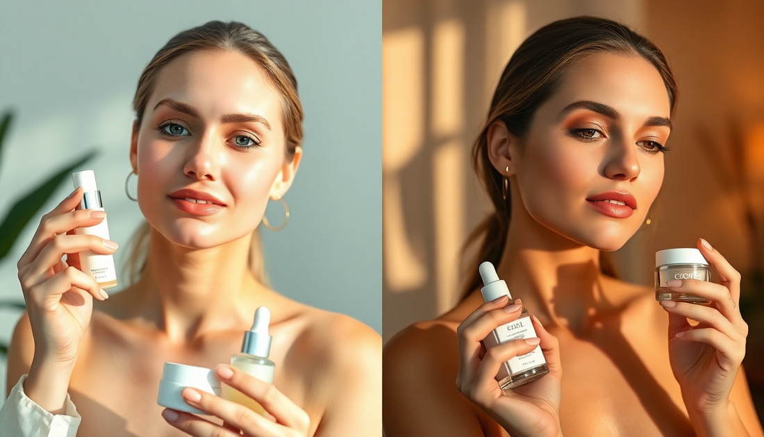 Morning and night skincare routines showing what skin needs at different times
