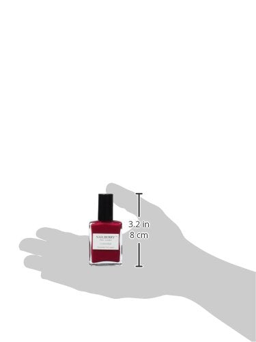 Nailberry L'Oxygéné Oxygenated Nail Lacquer | Strawberry Jam | Dark Red With Pink Opaque | UV Protected Long-Wear Nail Polish | 12-Free | Vegan | Certified Halal | Cruelty & Gluten Free | 15 ml