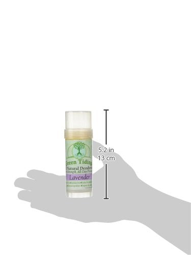 Green Tidings Natural Lavender Deodorant | Vegan, Organic Underarm Care for Men and Women, Fragrance Free, Aluminum Free, Baking Soda-Based Formula (2.7 Ounce, Pack of 1)