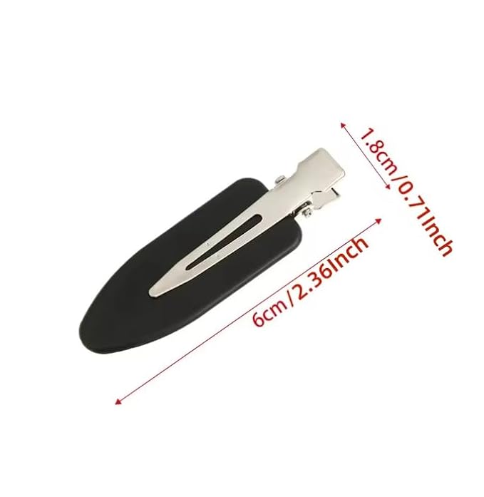 10-Piece No Bend Metal Hair Clips, Professional Styling Accessories - Black