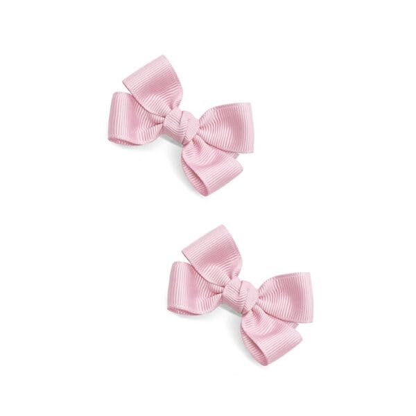 Girls' Handmade Butterfly Hair Clips, Set of 2, Snag-free, No-Slip (Lt. Pink)