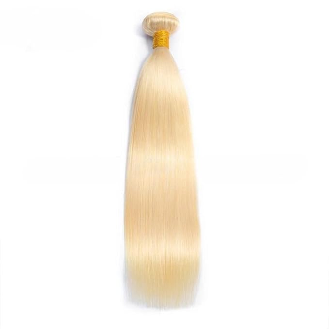Freiuoke 613 Straight Bundles Blonde Bundles Human Hair Brazilian Unprocessed Virgin Hair 613 Blonde Straight 1 Bundle 26 Inch 50g