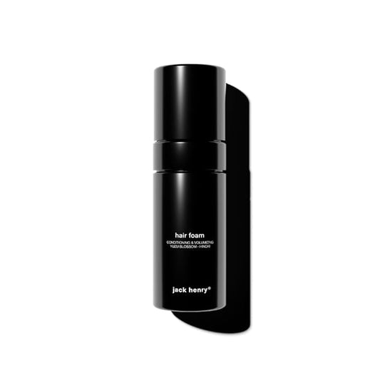 Jack Henry Volumizing Foam Mousse (3.3oz) - Non-Sticky Styling Conditioner for All Hair Types - Enhancing Natural Curls with Meadowfoam Seed Oil