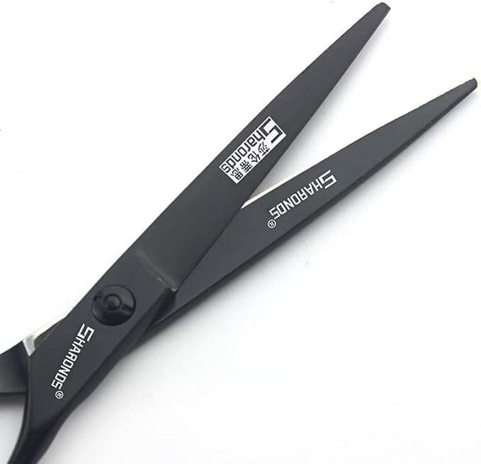 6 Inch Black Hairdressing Scissors Salon Hairdressing Tool Stainless Steel Hair Cutting Hair Thinning Hairdressing Scissors (6 inch 2PC-A)