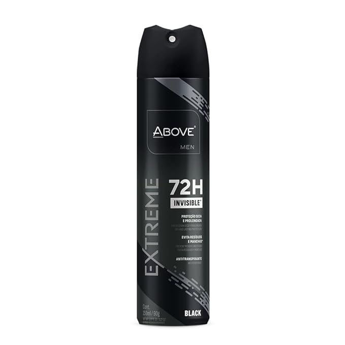 ABOVE Extreme Men Black - 72H Antiperspirant Spray Deodorant for Men 5.07 Fl Oz | Aluminum-Free | Fresh Mist, No Stain, No Alcohol, Long-Lasting Men's Deodorant Spray | Lavender and Oliban