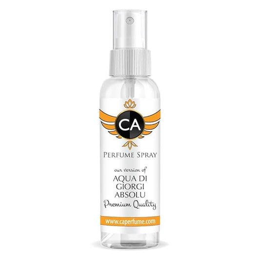 CA Perfume Eco Refill Impression of Aqua Di Giorgi Absolu For Men EDP Perfume Concentrated Long Lasting Eau de Parfum Spray Refillable Atomizer Bottle 2 Fl Oz/60ml-X1