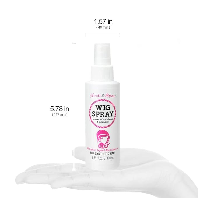 Nicole & Alyssa - Wig Spray For Synthetic Hair - Leave-in Conditioner, Detangler, Moisturizer (Travel Size - Pack of 2)