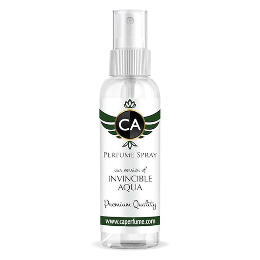 CA Perfume Eco Refill Impression of Invincible Aqua For Men EDP Perfume Concentrated Long Lasting Eau de Parfum Spray Refillable Atomizer Bottle 2 Fl Oz/60ml-X1