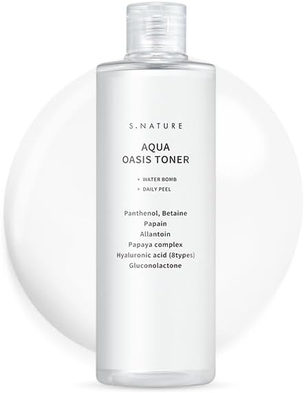S.NATURE Aqua Oasis Toner | PHA, Soothing and Calming Skin,Hydrating, Refreshing Toner for All Skin Types, Korean Skin Care, Vegan | 300ml, 10.14 Fl Oz