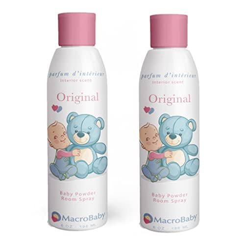 Air Freshener - MacroBaby, Baby Room Spray, Baby Powder Spray Scent, Air Freshener, | 6Oz | 198ml (Pack of 2)